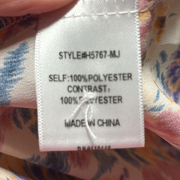 Jodifl- Multi Print‎ Top in Aqua / Size S / H-103 - Picture 9 of 12